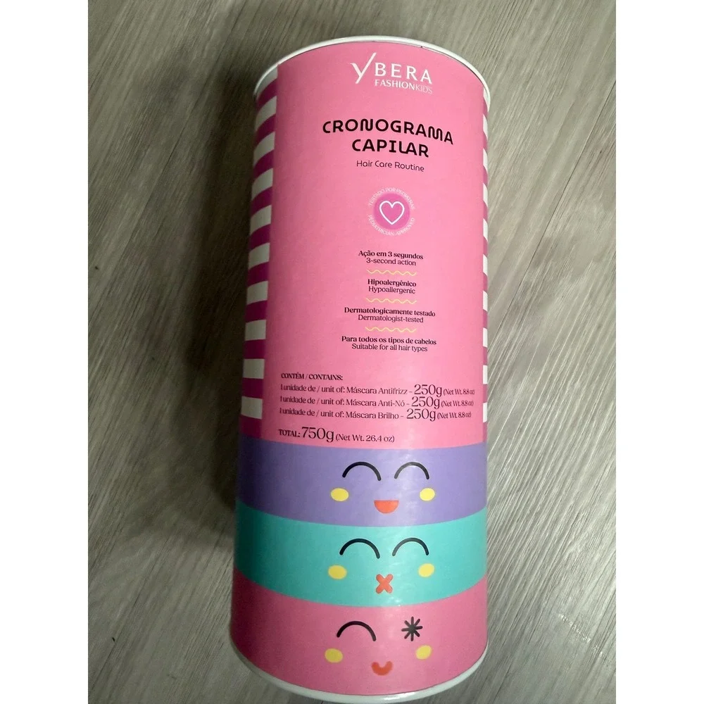 Ybera Fashion Kids Cronograma Capilar Hair Care Routine 3-Piece Mask Set 750g